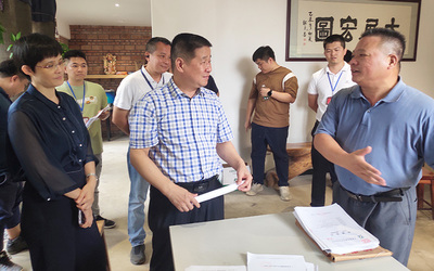 市環保局領導蒞臨沛基工程材料工廠檢查指導 生態環境材料銷售工作